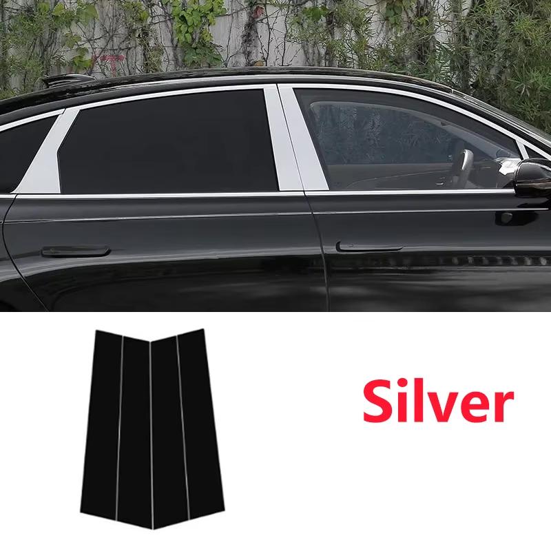 Für Volkswagen VW Tiguan Zubehör 2007~2016 2008 2009 5N MK1 4 STÜCK Fensterleisten Säulenaufkleber Zubehör