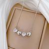 Cubic Zirconia Flower Pendant Necklace for Women 2025 New Fashion Stainless steel Jewelry Wedding Party Accessories