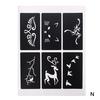 1 Sheet 6 Maps Body Art Paint Stencil Temporary Henna Tattoo Stencil Gifts Templates Decal DIY Flower Painting