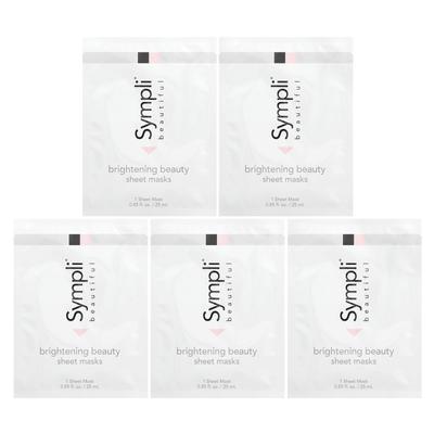 Masque en tissu illuminateur, 5 masques, 25 ml(0.85Oz) Chaque