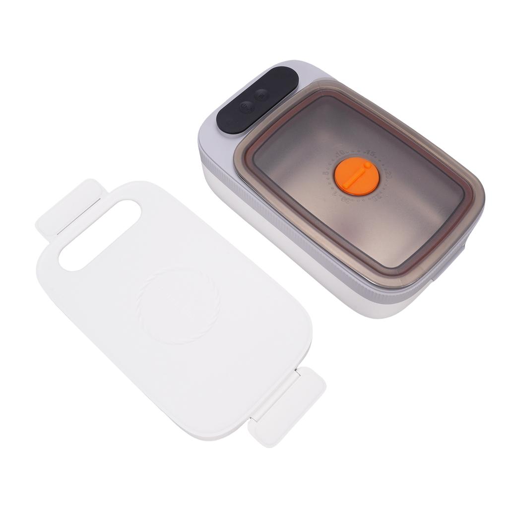 Beheizte Lunchbox 304 Edelstahl Batteriebetrieben Kabellos Elektrische Lunchbox Tragbarer Speisenwärmer für Auto Arbeit