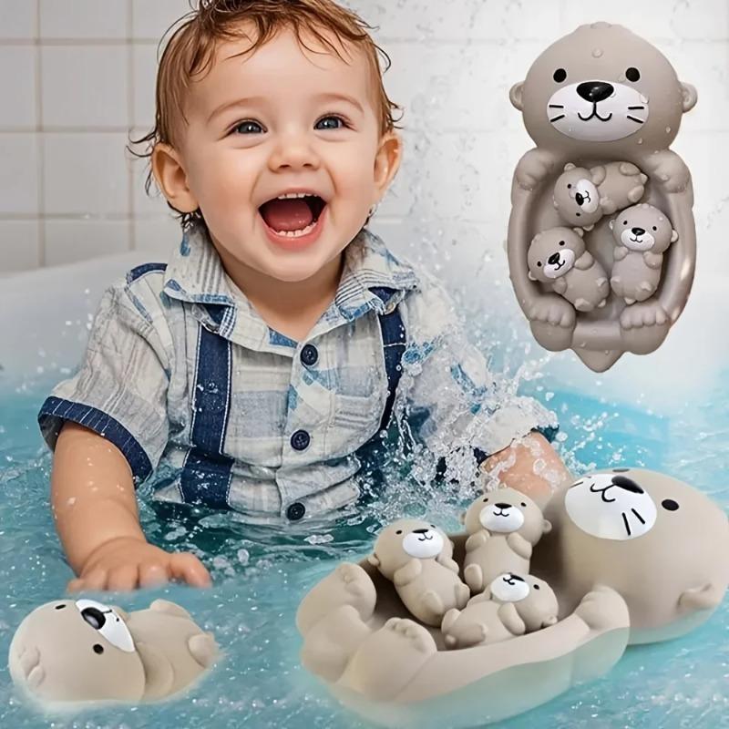 Sealed Floating Animal Bath Toys - Comfortable Beaver & Duck Water Toys for Baby Bathtub & Pool