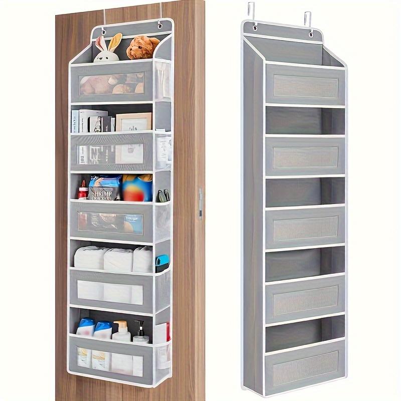 5-Layer Over The Door Organizer with 5 Large Pockets,Heavy Duty Hanging Storage for Bathroom Toiletries, Cosmetics, Towels