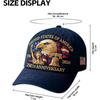1pc Retro Print 250th Anniversary USA Hat,Adjustable United States 250th Anniversary Hat Retro Embroidered Festival Baseball Cap