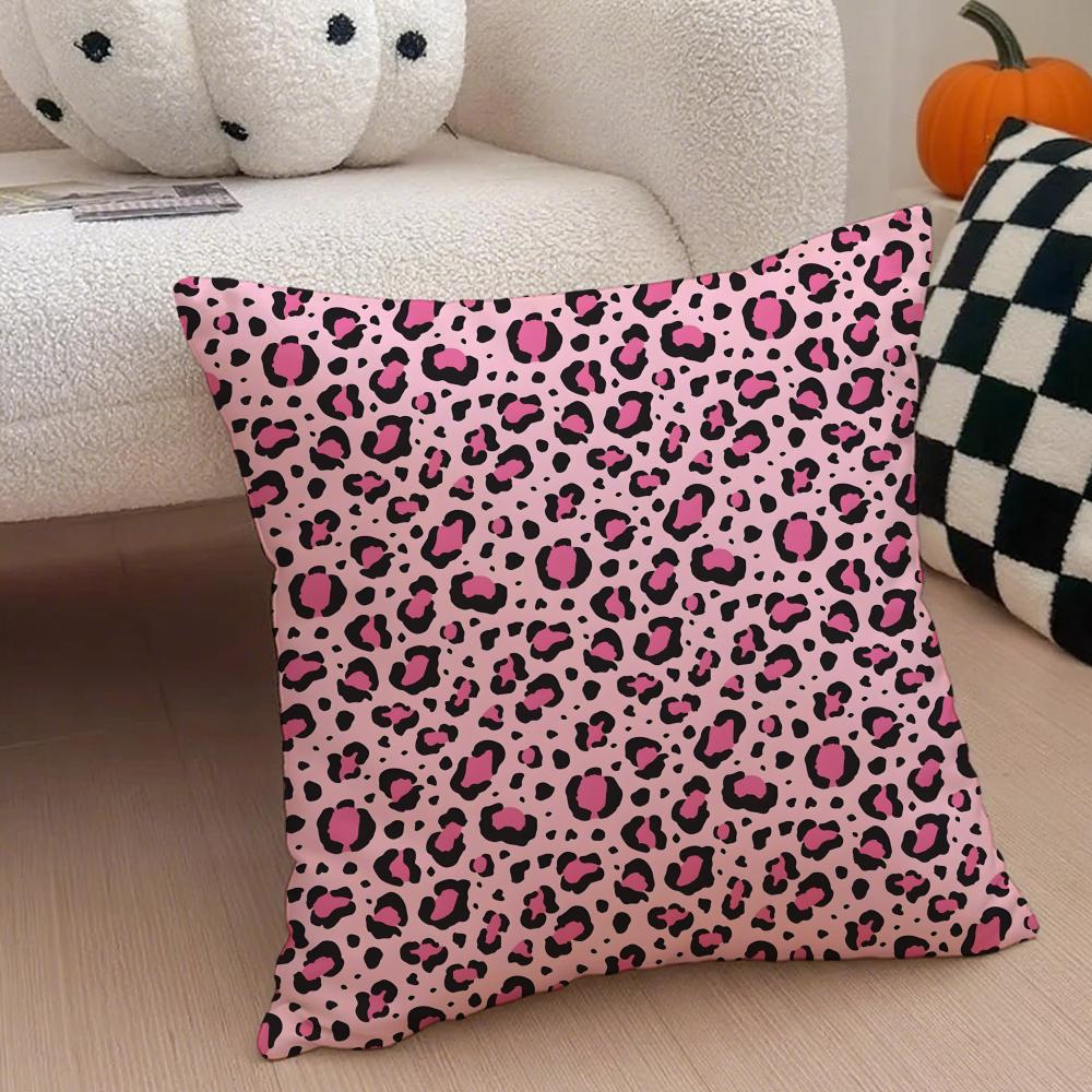Lleopard print Cushion Cover Linen Pillow Case Soft Breathable Protective Couch Room Decoration