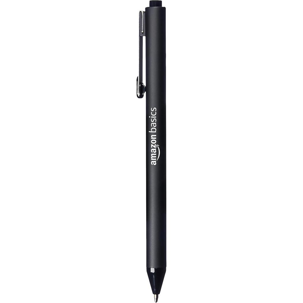 Amazon Basics Ballpoint Black Pens, 1.2mm, 12-Pack,