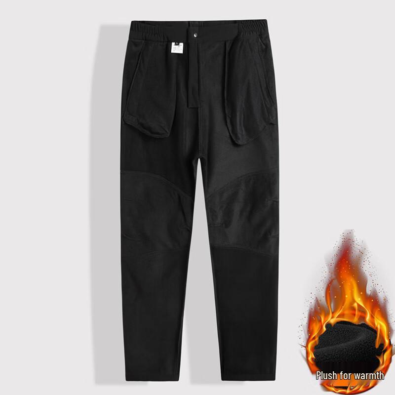 Dibinze Men's Plus Size Fleece Lined Outdoor Casual Pants