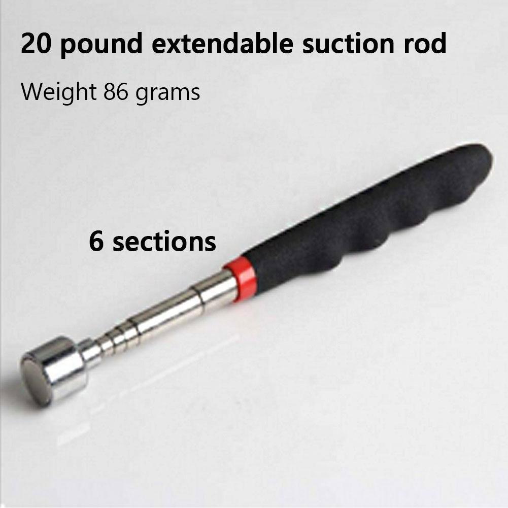 LED Telescopic Pickup Magnetic Iron Rod Strong Magnetic Metal Screw Suction Rod For Household Automotive Repair Inspection Tool