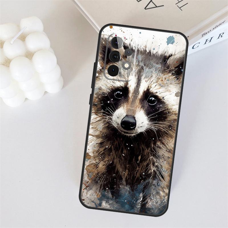 Raccoon Animal For Samsung Galaxy A05 A06 A16 A26 A54 A34 A14 A22 A32 A52 A55 A35 A15 A53 A13 A36 A56 Case