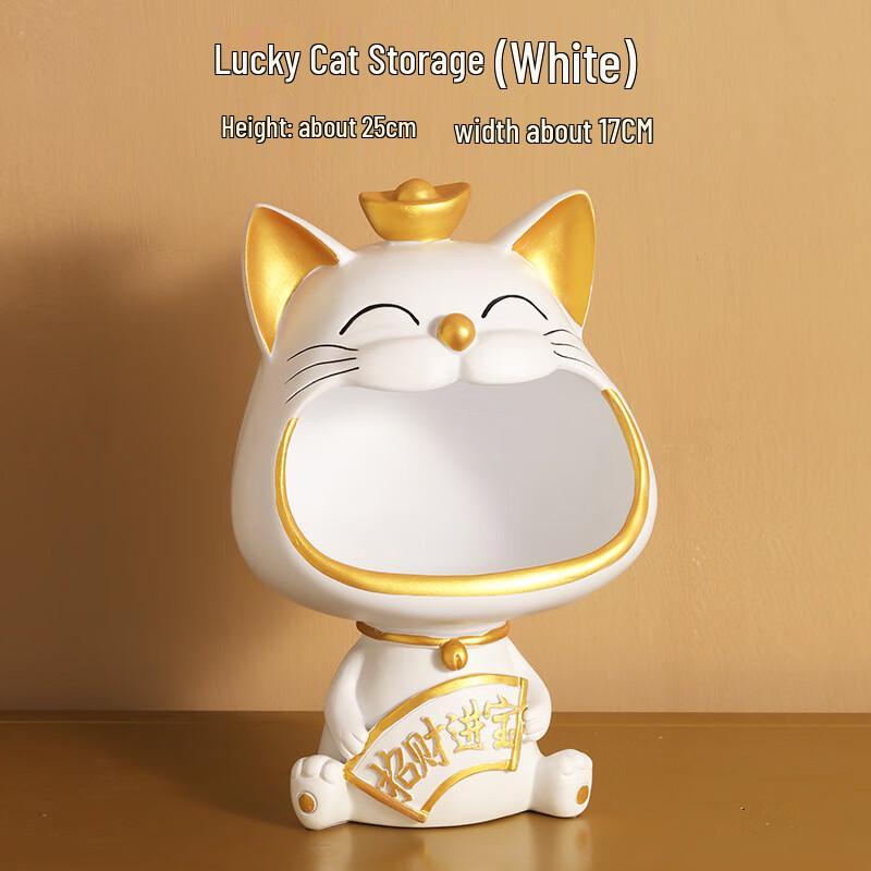 JINGRUIXIANG Lucky Cat Key Storage Decor