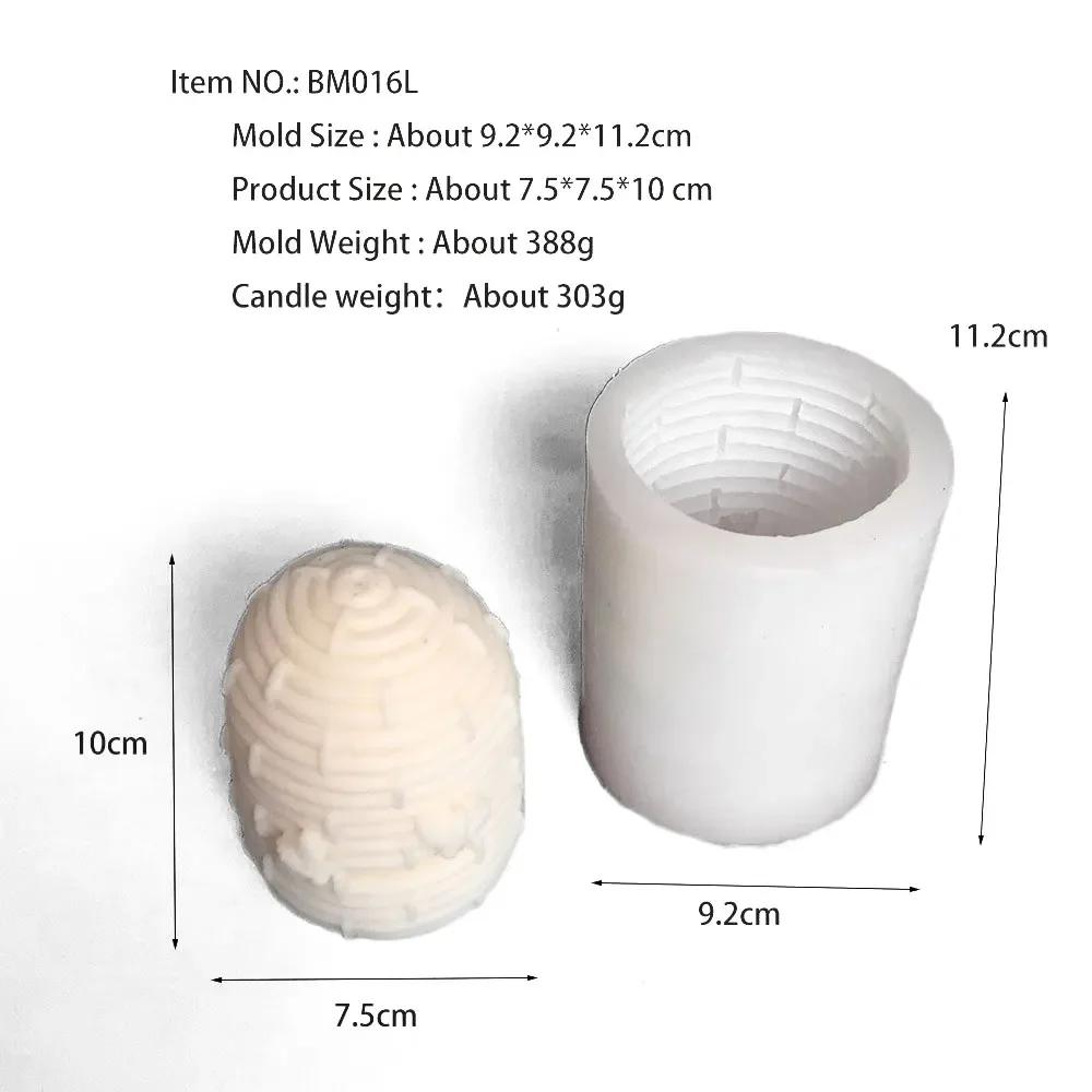3D Multi Size Honeycomb Silicone Candle Mold Beehive DIY Soap Resin Plaster Mould Chocolate Cake Ice Baking Set Home Decor Gifts