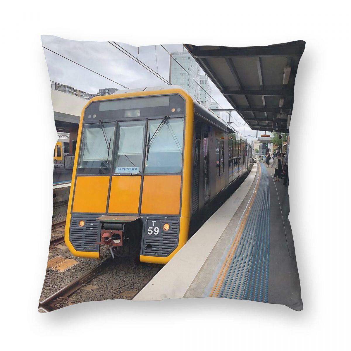

Sydney Trains Tangara Burwood Station Наволочка Поліестер Льон Оксамит Креативна Блискавка Декор Домашня Подушка Чохол 18 30cmx30cm