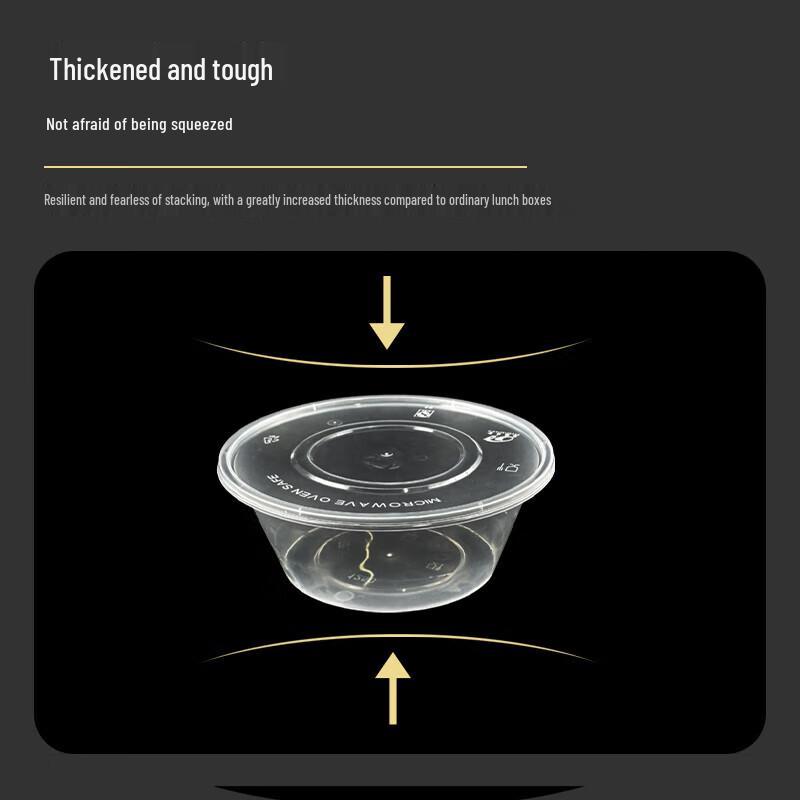 Disposable 1250ml Round Microwavable Food Container