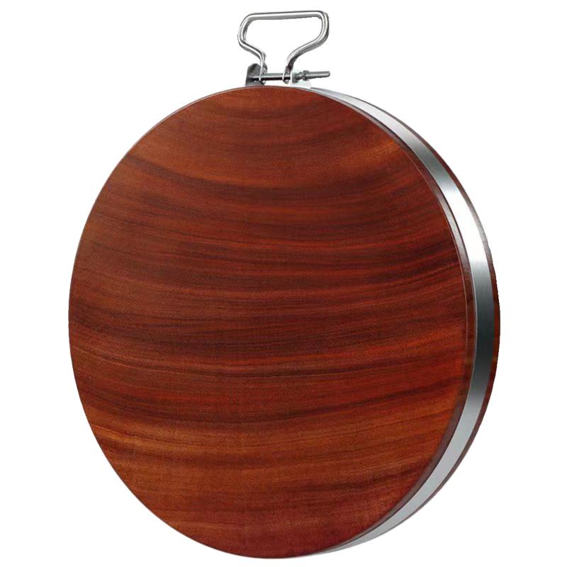 LIJIA FITMENT Круглая разделочная доска из железного дерева 5cm Thick, 33cm Diameter