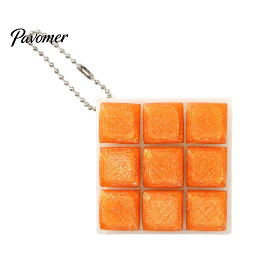Keyboard Keychain 9-In-1 Fidget Toy with Ball Chain, Stress Relief Push Office Desk Button Finger Clicker Toy, 9-Keys Lightweight Gadget