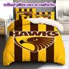 football Logo Pattern Bedding Quilt Set Quilt Cover Pillowcase Home Decoration Birthday Gift (1*duvet cover+ 2*pillowcase, without core)