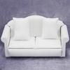 1:12 Dollhouse White Sofa Set - 3-Piece Mini Furniture with Cushions for ob11