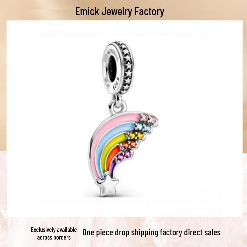 Original Beaded Panjia DIY Pendant - Disney Rainbow & Lavender Style