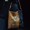 Xiangyunsha, New Chinese style, versatile tea and ancient costume, artistic, large size, one shoulder armpit bag, hand-held storage bag, cloth bag