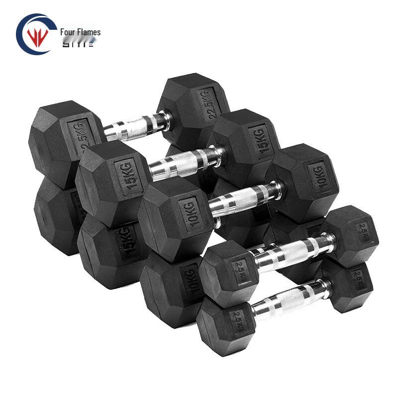Hex Rubber-Coated Dumbbell