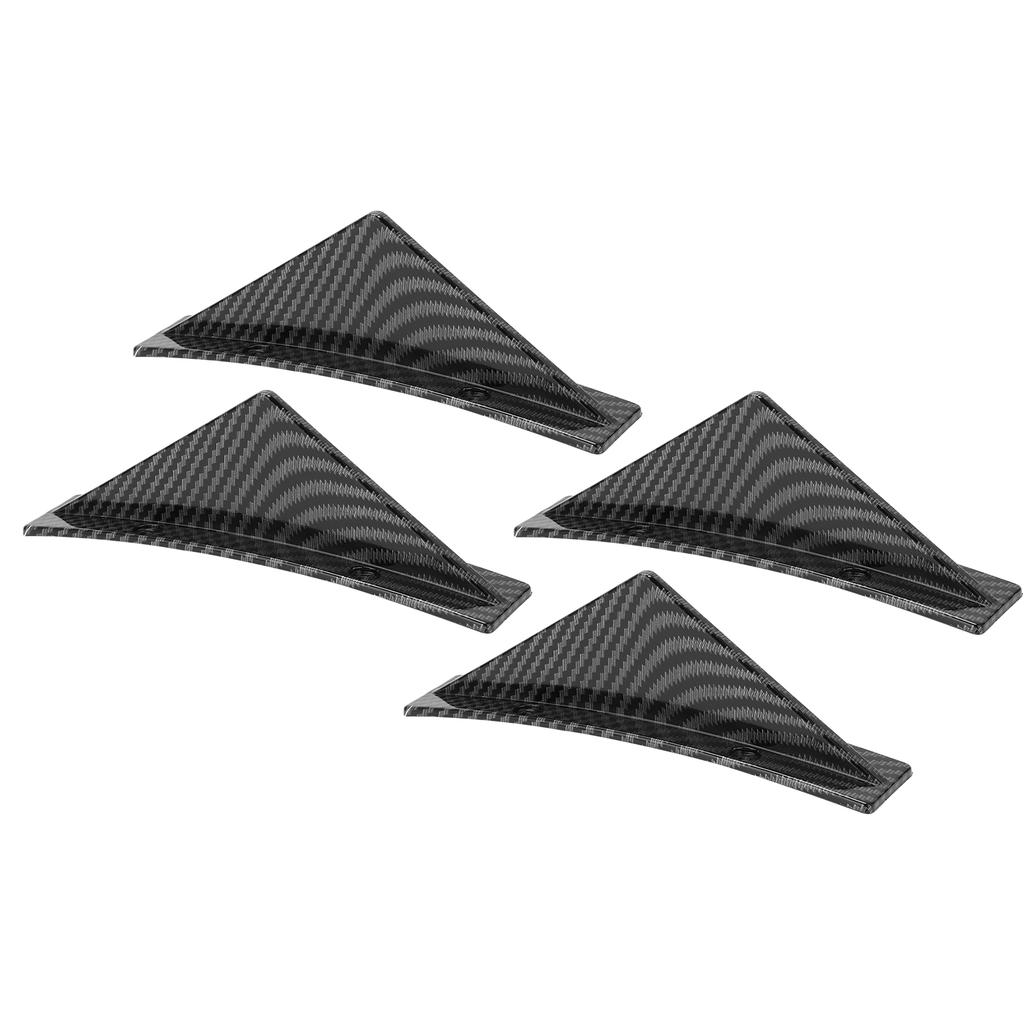 Car Rear Lower Bumper Diffuser Carbon Fiber Style Curved Universal Automobile Modification