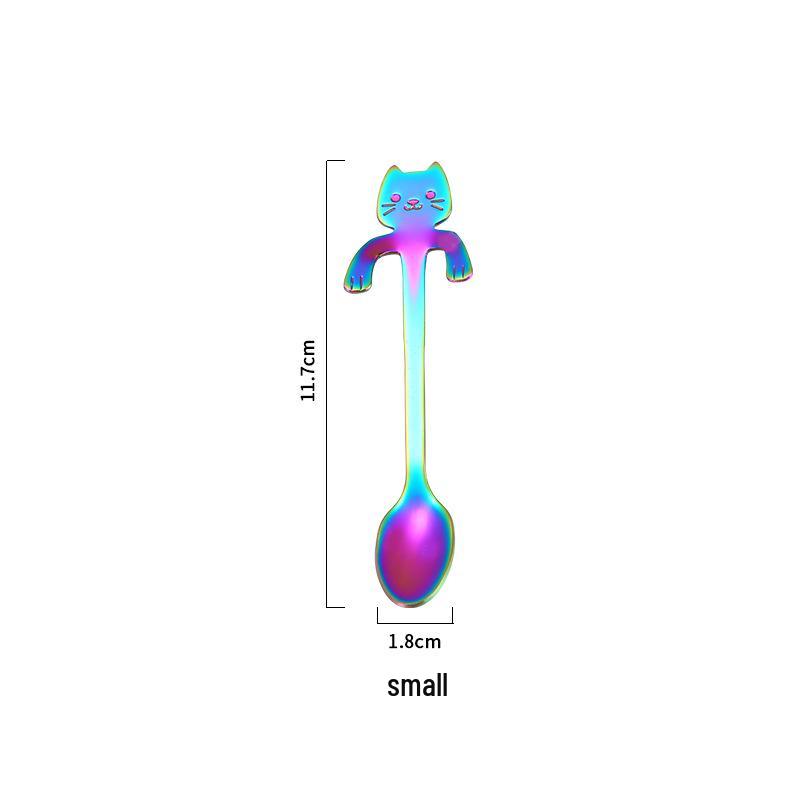Creative Stainless Steel Cat Spoon - Cartoon Coffee & Stirring Spoon