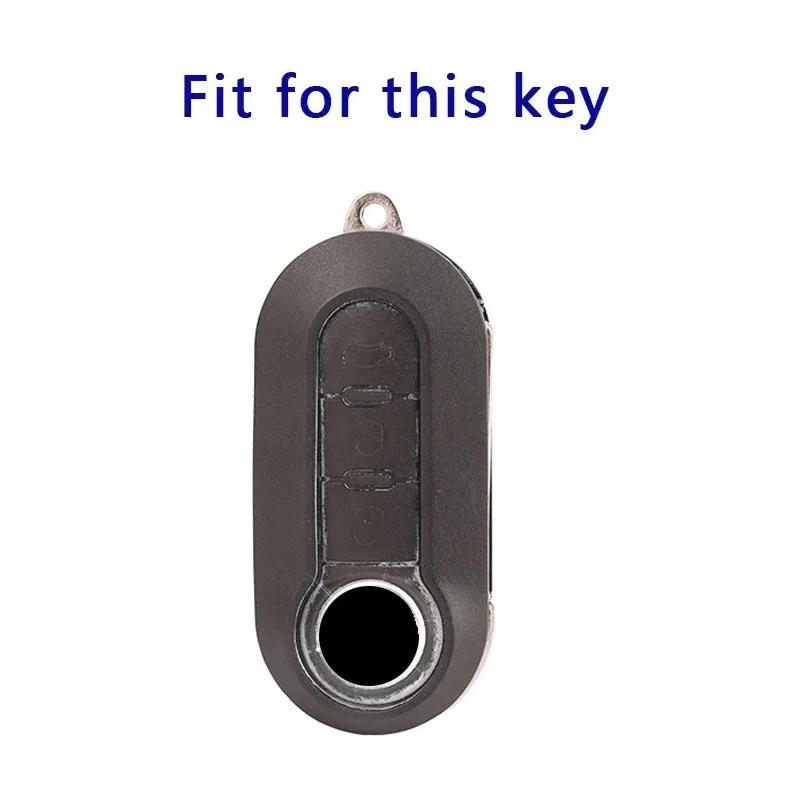 3 Buttons Tpu Car Flip Key Case Cover For Fiat Ducato 500 500L Panda Grande Punto Lancia Musa Auto Shell Fob Key Cover Key Shell