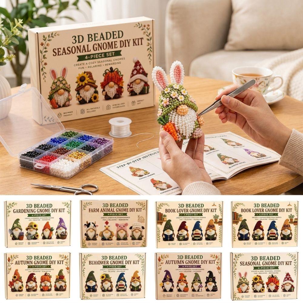 Educational Toy Handmade Bead Art Set Gnome Bead Doll Making Supply  School Project