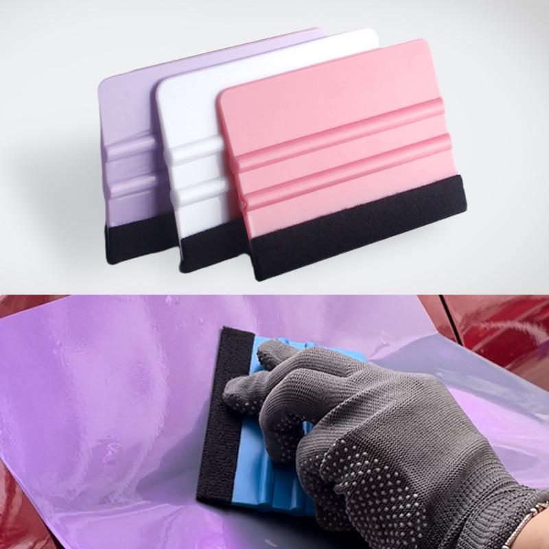 Car Color Change Film Squeegee with Felt Edge – Application Tool for Plastic and Advertising Films