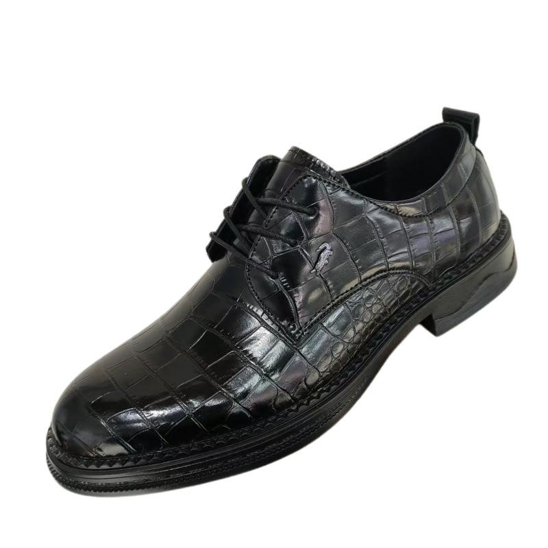 Leather Shoes Men's Business Dress British Style Men's Casual Lace-up New Versatile Groom's Wedding Men's Shoes