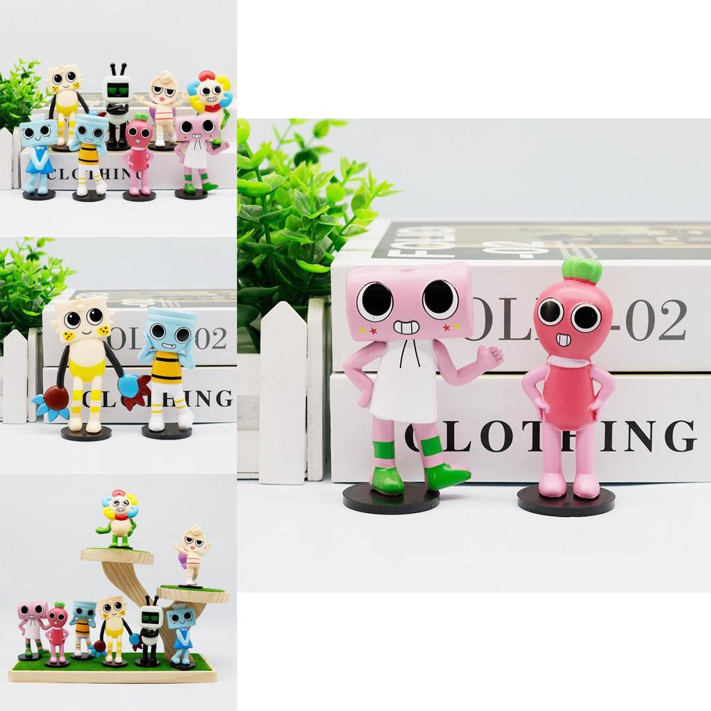 Dandy's World Colorful Pvc Figurines With Base For Collectible Cartoon Characters