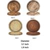 10pcs Round Disposable Dish Vintage Paper Food Tray Imitation Wood Grain Disposable Plate  Picnic
