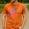 Vaporwave Gradient Wolf Head Sunset Circle Graphic T Shirt Unisex Crew Neck Short Sleeve Wildlife Fan Holiday Gift Top