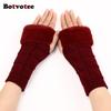 Botvotee Y2k Accessories Fingerless Gloves Sleeves for Women Arm Warmers Winter Knit Short Sleeve Fashion Hands Free Gloves