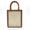 CELINE logo Vertical Cabas Mini 2WAY Shoulder Bag Canvas/Leather Beige