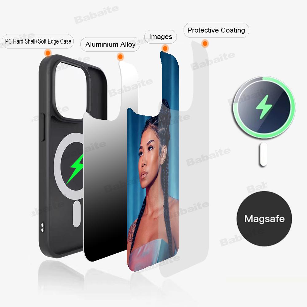 Singer J-Jhene-Aiko Phone Case Magnetic Case For IPhone 16 14 13 12 11 15 Pro Max Plus For Magsafe Wireless Charge Cover