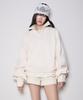 This Is Fine Quarter Zip Balloon Sleeve Pullover Cream
