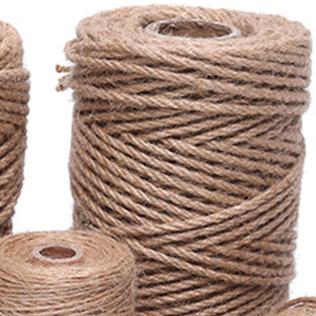 Fine Jute Twine Handcraft Decorative Twisted Sisal Rope for Pet Cat DIY Scratcher Home Garden Decor