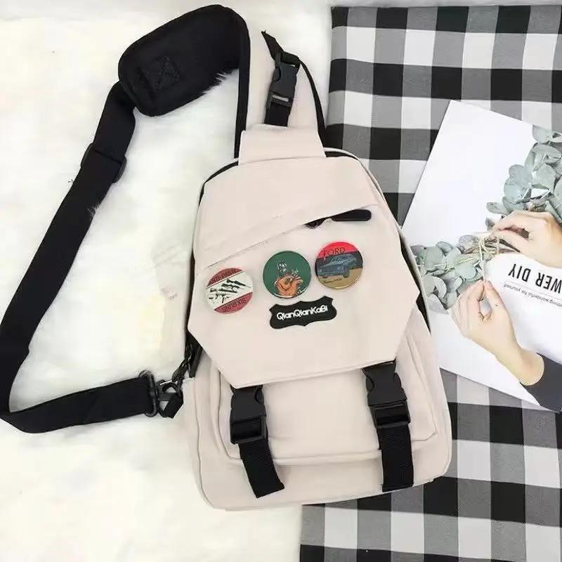 Chaopai Crossbody Bag Casual Shoulder Backpack for Female Students Japanese Sports Chest Bag