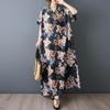 Short sleeve Plus size Cotton vintage floral plaid new in dresses for women casual loose Maxi long summer dress