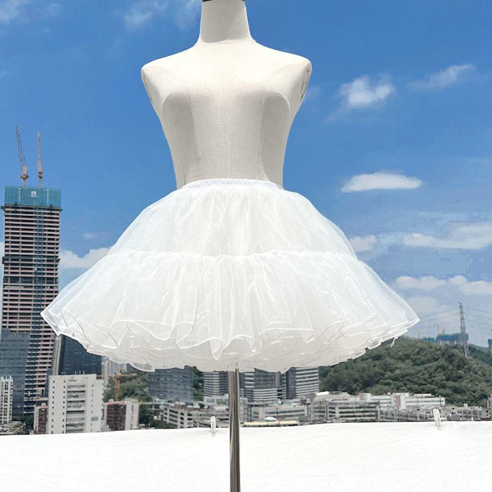 Fluffy White Petticoat Lolita Bottoms Skirt Support new Boneless Puffy Skirt