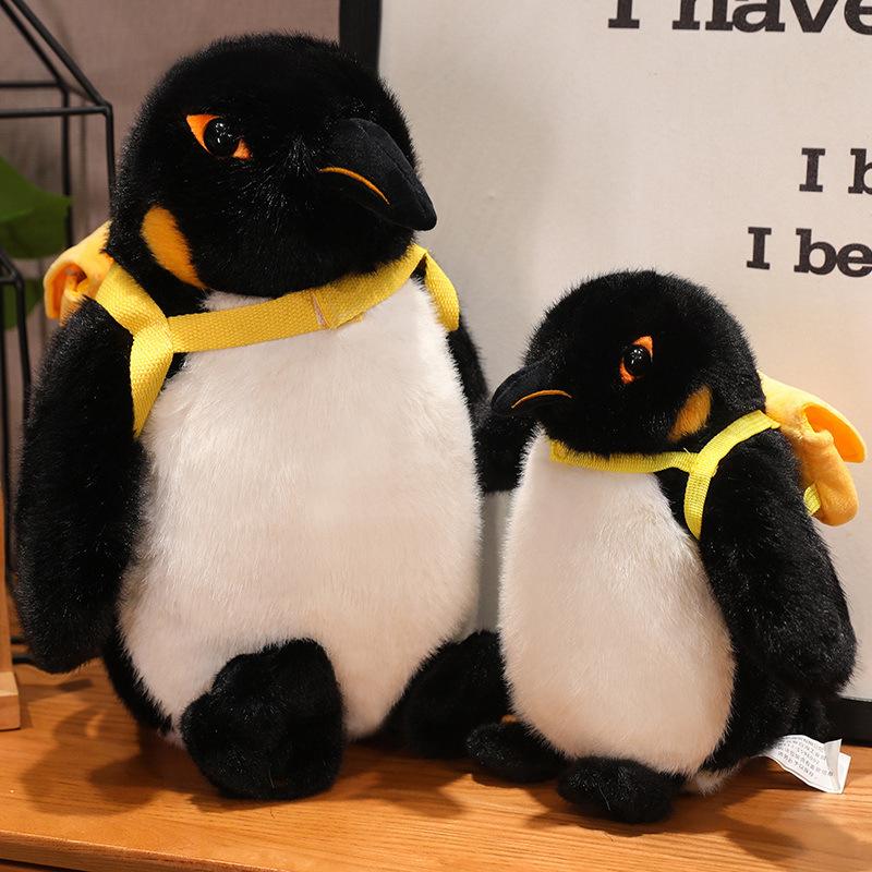 Roztomilá simulační malá tučňáčí panenka plyšová hračka akvárium tučňák císařský panenka děti uklidňující polštář hadrová panenka