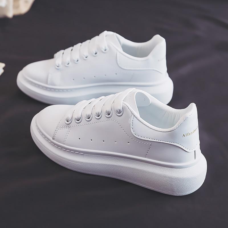 McQueen little white shoes women's platform spring and autumn new heightening dad shoes trendy casual sports shoes