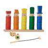Woodypuddy First Stacking Blocks RING10 (Retro) Educational Wooden Toy for 1-2 Years Old