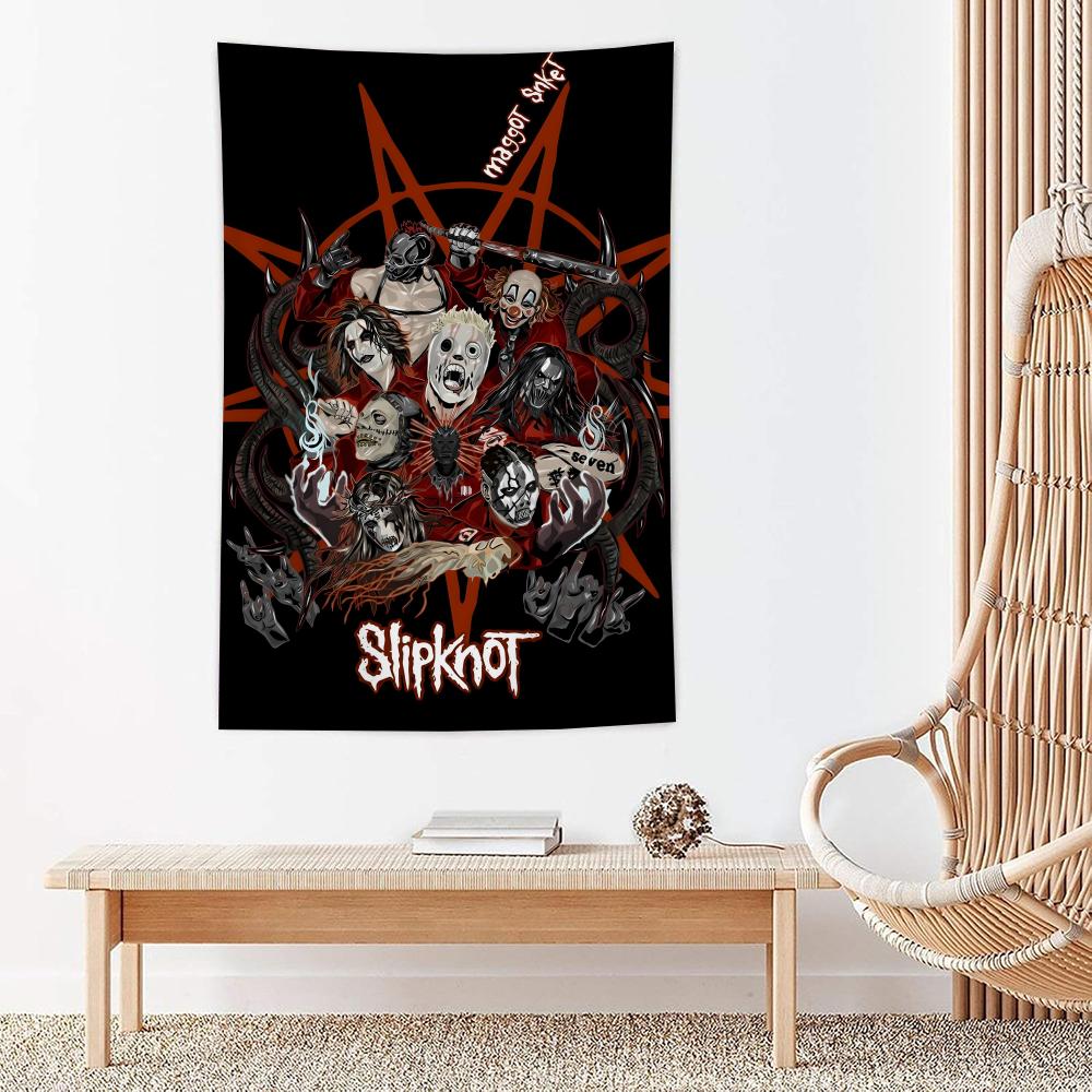 Rock Band Sslipknotses Tapestry Microfiber Wall Hanging For Bedroom Living Room Decor Outdoor Festival Garden Bar Background