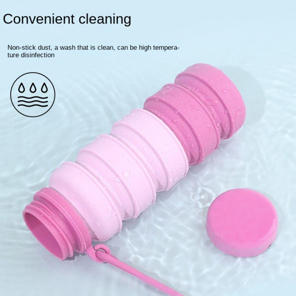 Reuseable Retractable Coffee Cup Portable Collapsible Water Cups Silicone Sport Bottles  Hiking