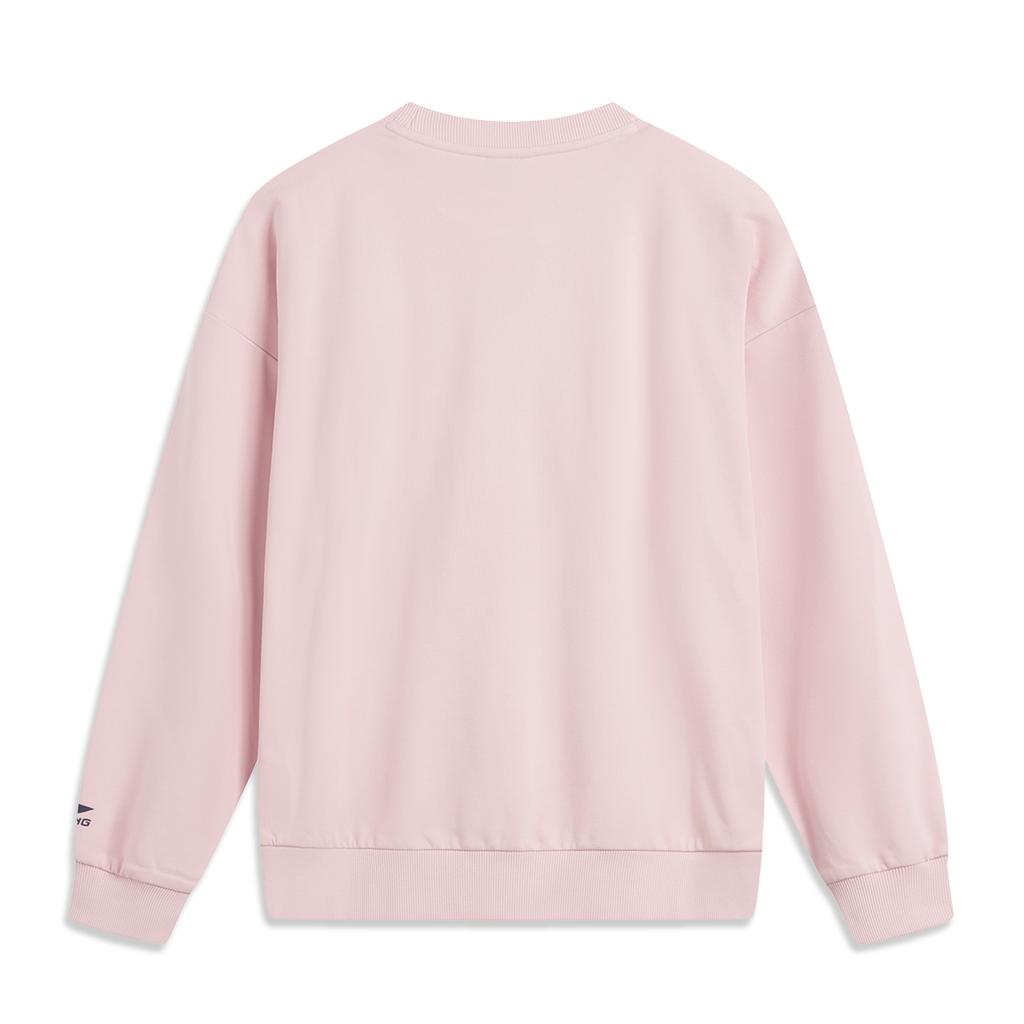 Li Ning Sports Life Collection Sweatshirt Women's Light Blush Pink AWDV360-4