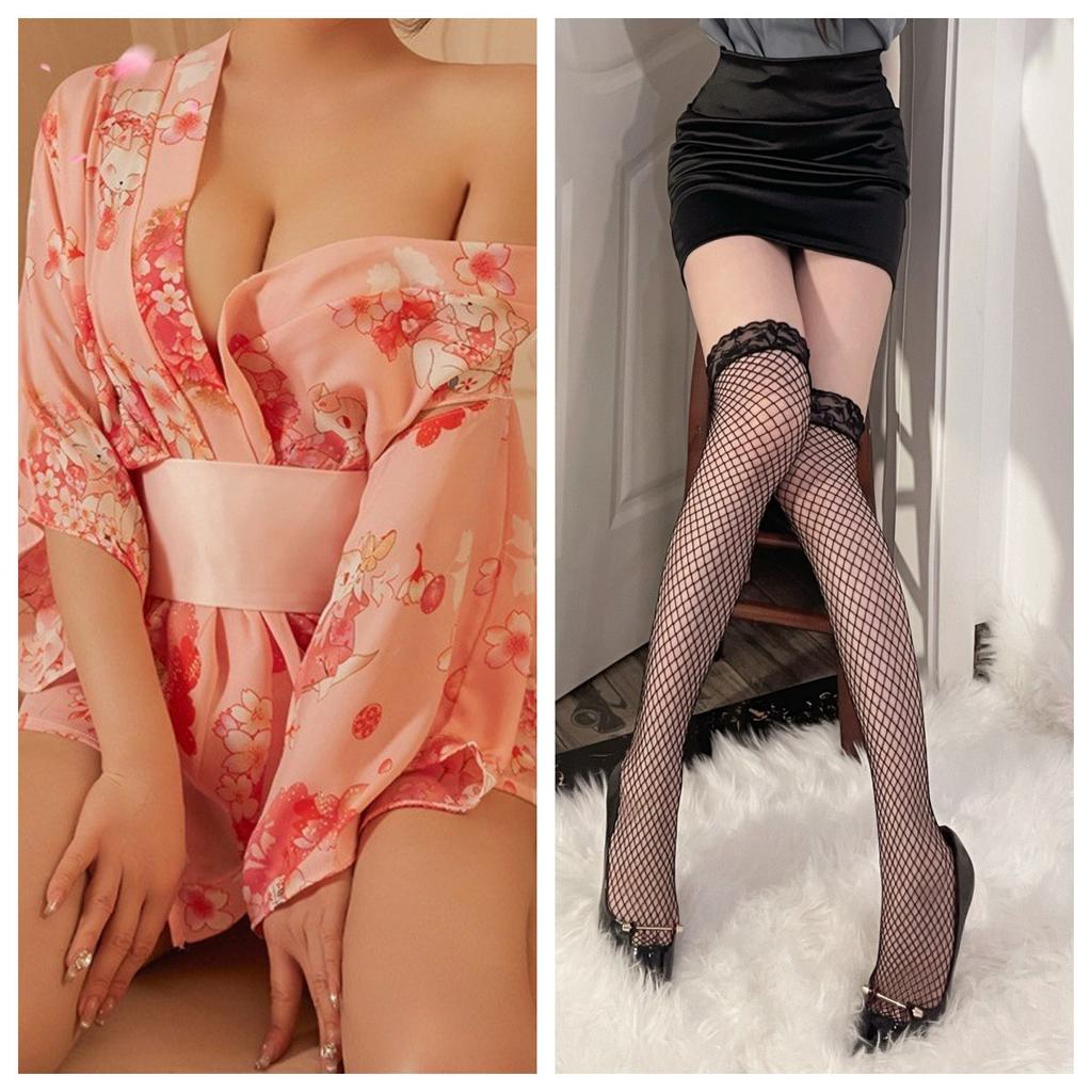 Sexy lingerie sexy Japanese retro print kimono waist hollow female passion uniform seduction nightdress