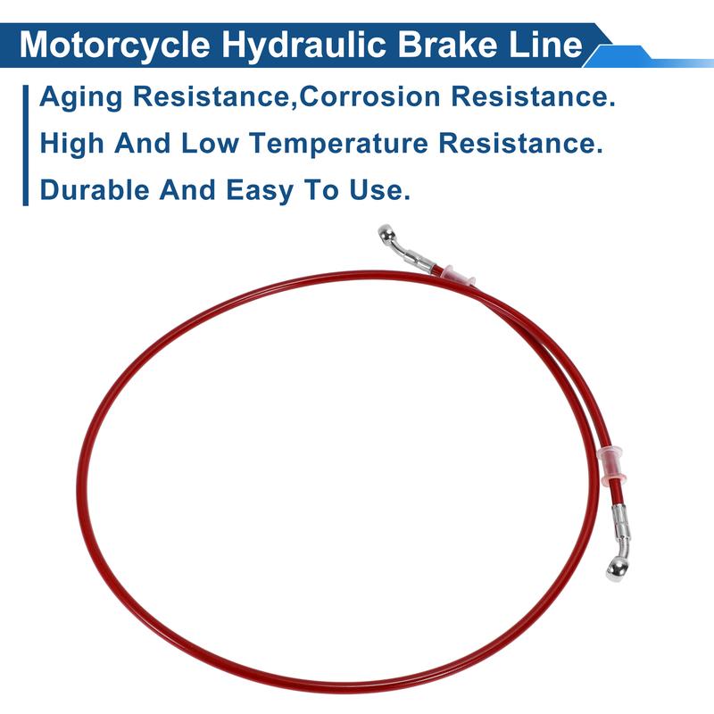 UXCELL 140cm Motorcycle Brake Clutch Oil Hose Line Red