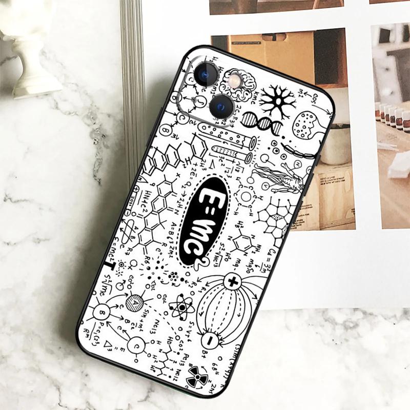 Physic Equations Math Phone Case For iPhone 15 16 Pro Max 11 12 13 14 Pro Max 7 8 Plus X XS XR 12 13 Mini Cover